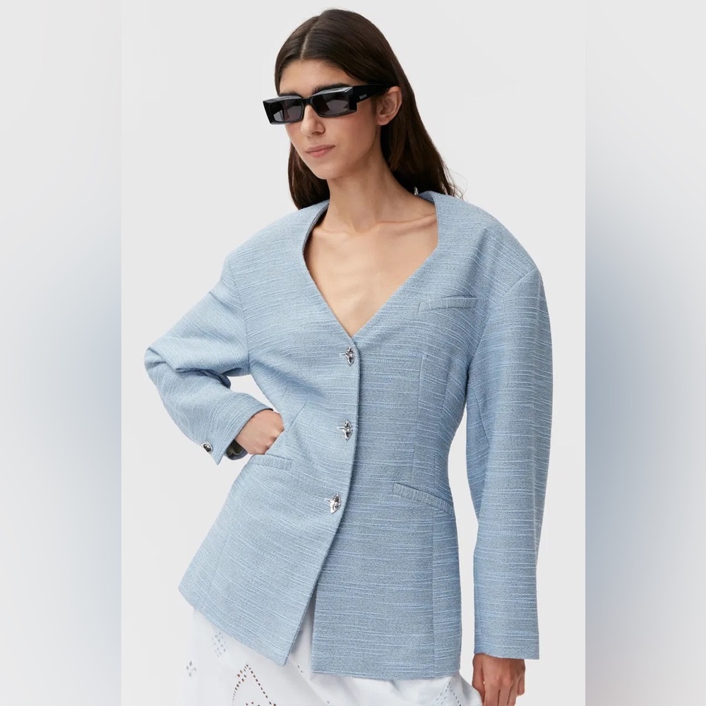 Ganni Light Blue Blazer